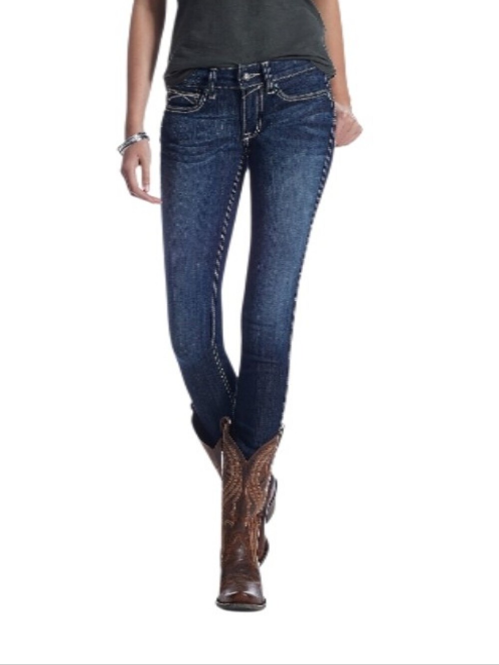 Ariat Ella Outseam Mid-Rise Skinny Dark Blue Denim Jeans-NWOT